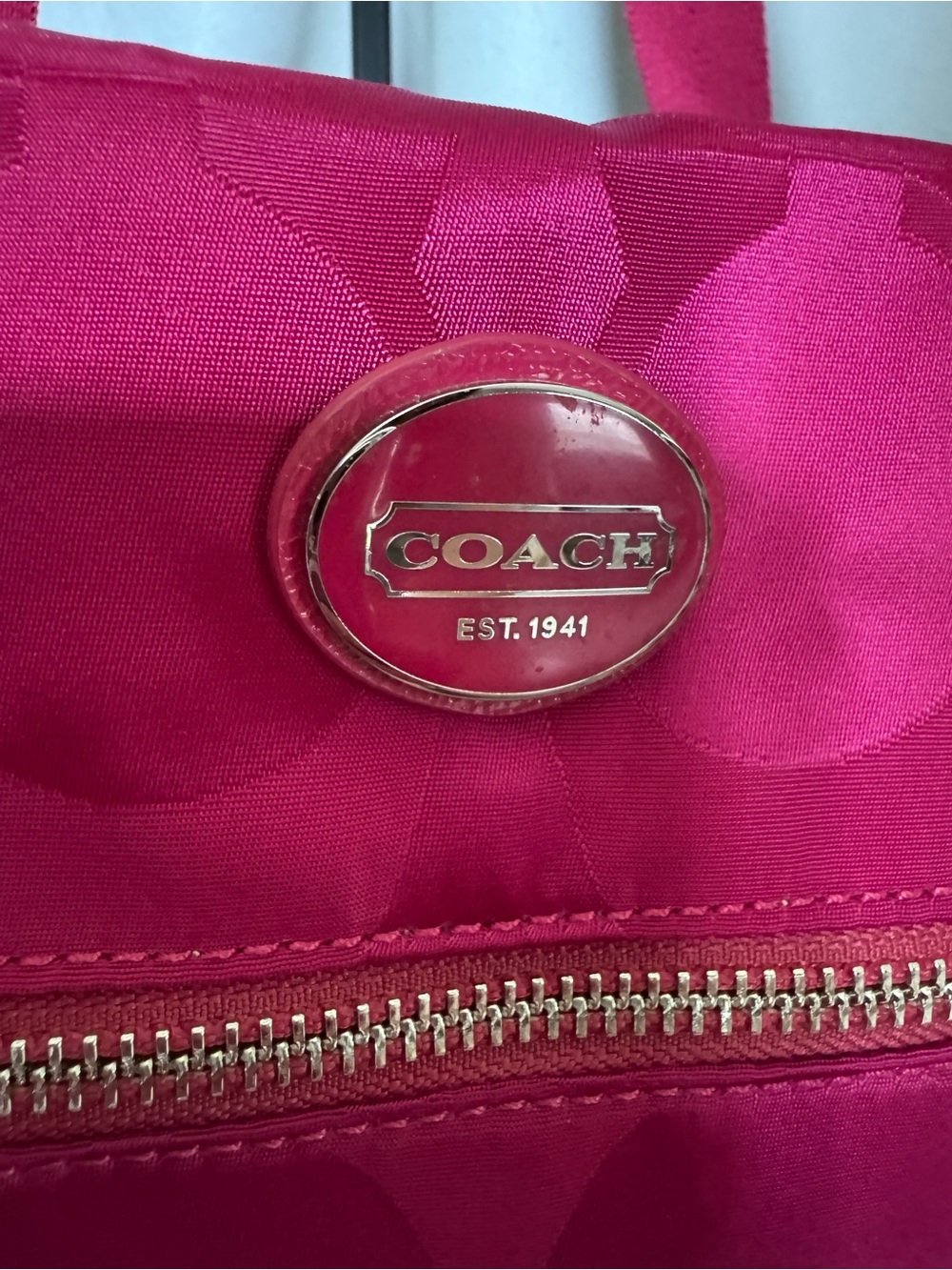 Coach Signature Nylon Travel Weekender Duffel Bag - Picture 2 of 10